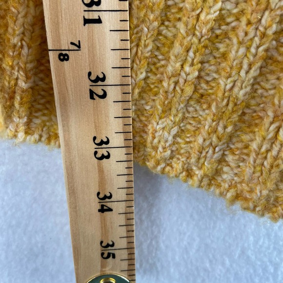 Anthropologie Angel of the North Yellow Open Front Cardigan Sz Large - Picture 7 of 8